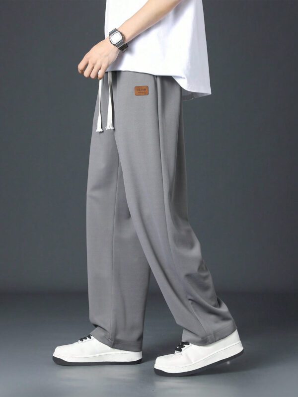 Homme Pantalon de survêtement à applique lettre à cordon – Image 2