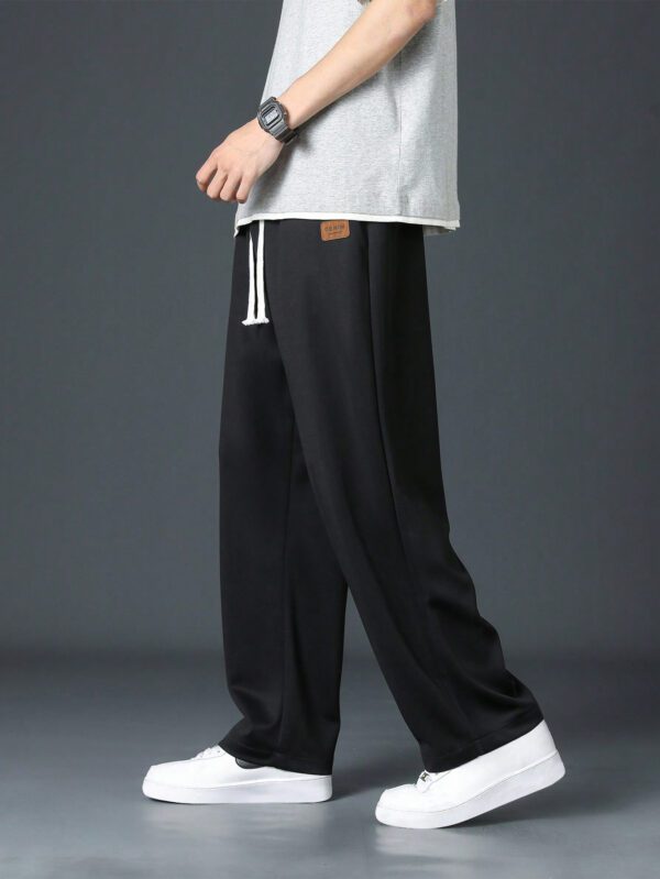 Homme Pantalon de survêtement à applique lettre à cordon – Image 3