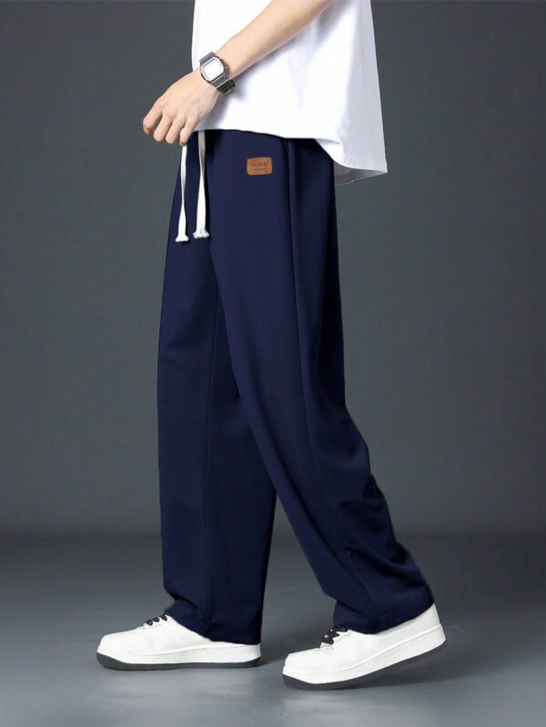 Homme Pantalon de survêtement à applique lettre à cordon – Image 5