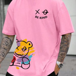 Manfinity Homme T-shirt à manches courtes pour hommes avec impression/simple motif/lettre