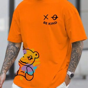 Manfinity Homme T-shirt à manches courtes pour hommes avec impression/simple motif/lettre