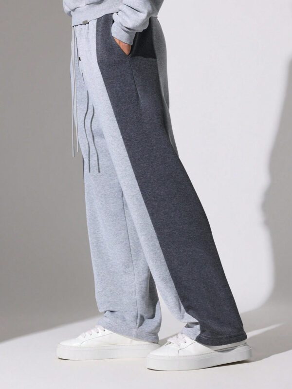SUMWON Pantalon de jogging droit en sapin avec panneaux latéraux contrastés et cordons de serrage