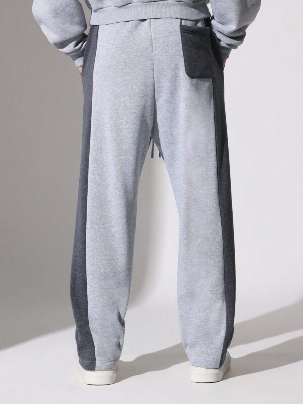 SUMWON Pantalon de jogging droit en sapin avec panneaux latéraux contrastés et cordons de serrage – Image 5