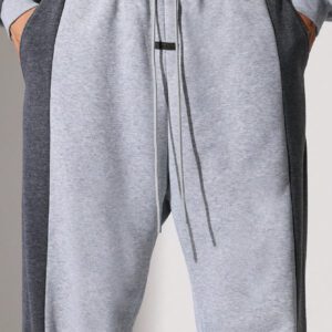 SUMWON Pantalon de jogging droit en sapin avec panneaux latéraux contrastés et cordons de serrage