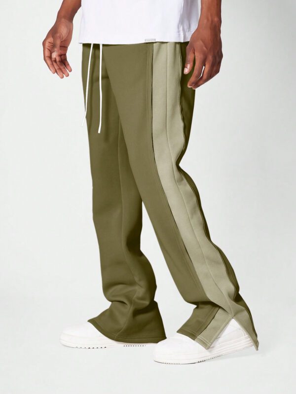 SUMWON Jogger avec découpe latérale et panneaux de contraste coupe évasée – Image 6