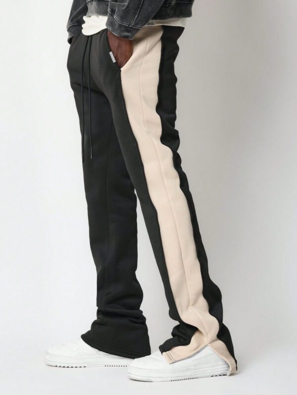 SUMWON Jogger avec découpe latérale et panneaux de contraste coupe évasée – Image 8