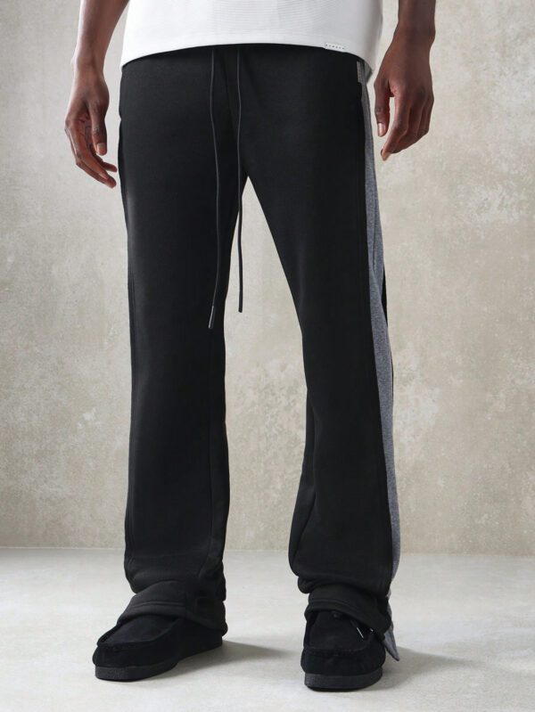 SUMWON Jogger avec découpe latérale et panneaux de contraste coupe évasée – Image 9