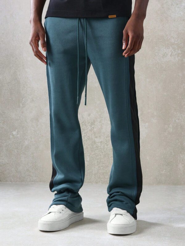 SUMWON Jogger avec découpe latérale et panneaux de contraste coupe évasée – Image 10