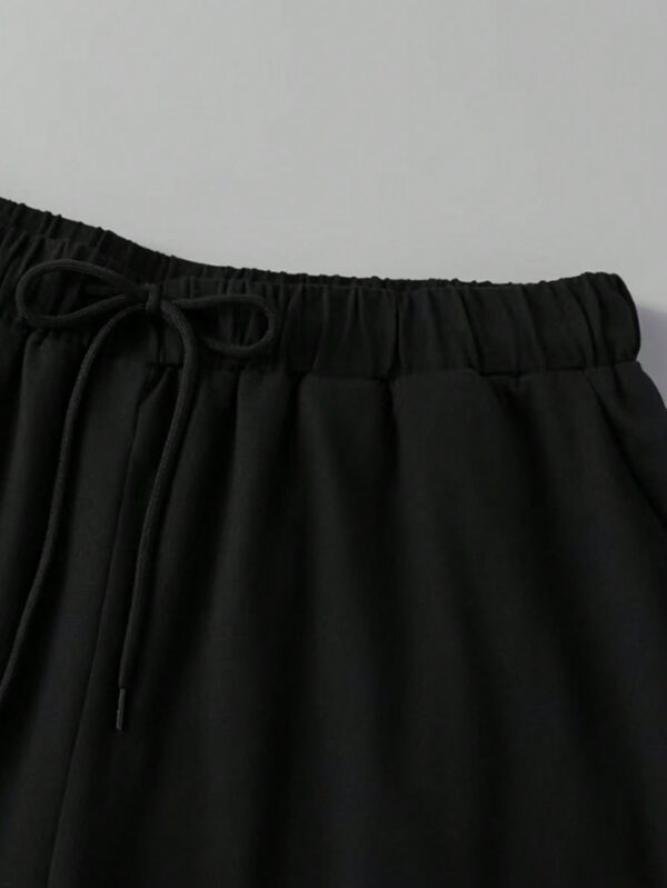 Pantalon droit de loisirs quotidiens pour hommes DIFFLAND au printemps, doux et confortable, pantalon droit noir, pantalon de survêtement droit noir – Image 4