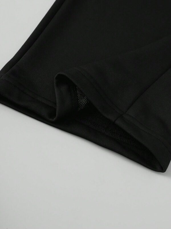 Pantalon droit de loisirs quotidiens pour hommes DIFFLAND au printemps, doux et confortable, pantalon droit noir, pantalon de survêtement droit noir – Image 5