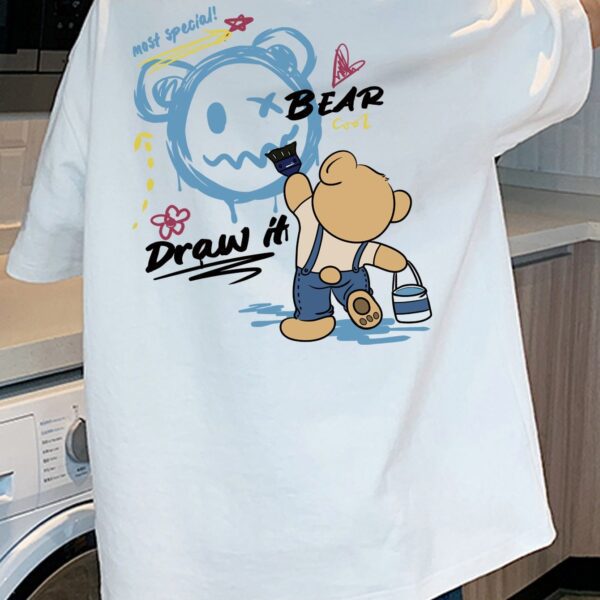 Manfinity Hypemode T-shirt oversize pour hommes avec imprimé graphique de dessin animé