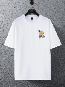 Manfinity Hypemode T-shirt oversize pour hommes avec imprimé graphique de dessin animé – Image 3