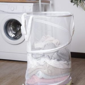 1 pièce Panier à linge pliable en polyamide, panier de rangement pour vêtements de ménage noir quotidien pour robes, pantalons, chaussures, jeans, bottes, jupes