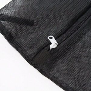 6/3/1 pièce, Sac en maille noire, sac de lavage, sac pour le lavage des vêtements en machine domestique, sac de lavage pour sous-vêtements et soutien-gorge, ensemble de sacs de lavage en maille avec fermeture éclair