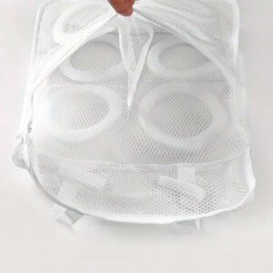 1 pièce sac de lavage de chaussures portable, sac de rangement de sous-vêtements et soutien-gorge pour le séchage, sac de lavage en maille, sac de rangement de chaussures pour machine à laver, sacs de rangement portable de voyage, organisateur de vêtements de protection anti-déformation