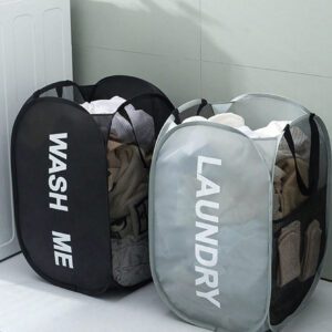 1 pièce Panier à linge pliable à usage domestique, panier de stockage de vêtements, panier à linge sale, baril, panier à linge, panier de stockage de vêtements pour salle de bain, nouveau type de panier à linge pliable et rétractable avec poignée