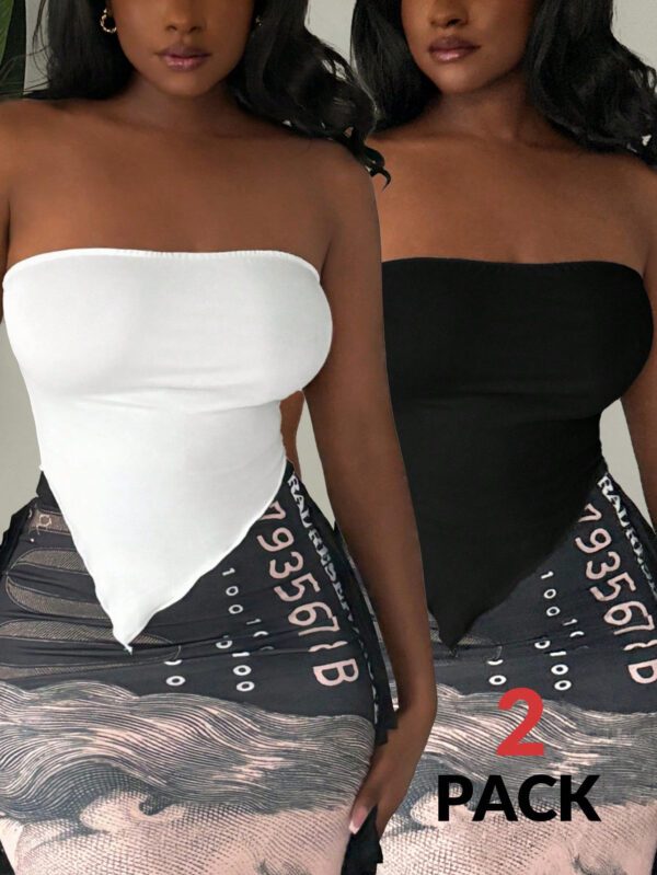 SHEIN SXY Ensemble de deux pièces de haut bustier simple pour femmes