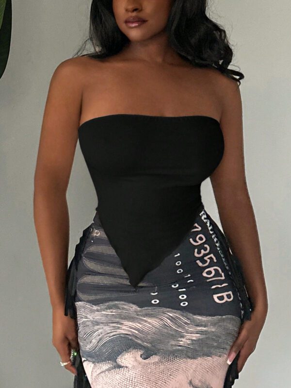 SHEIN SXY Ensemble de deux pièces de haut bustier simple pour femmes – Image 5