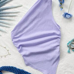 SHEIN WYWH Blouse asymétrique à épaules asymétriques pour les vacances d'été des femmes
