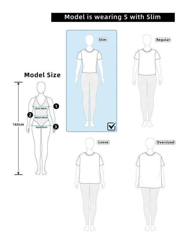 Elenzga T-shirt à manches courtes ajusté asymétrique avec encolure, orné de paillettes, pour la Saint-Valentin 2025 – Image 8