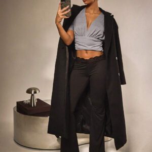 Athîral Top court smocké à manches chauve-souris de couleur unie sexy pour femmes