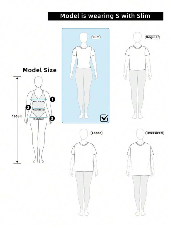 Elenzga T-shirt élégant slim asymétrique à volants de couleur unie pour femme, été – Image 7