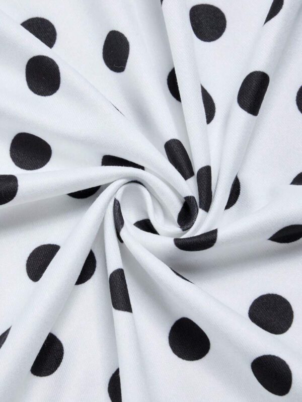 SOLERSUN Femmes printemps et été Décontracté vacances Blanc à pois noirs Imprimé sexy Débardeur col ras-du-cou sans manches, Bretelles croisées au dos, Gilet tricoté ourlet asymétrique (floral aléatoire) – Image 7