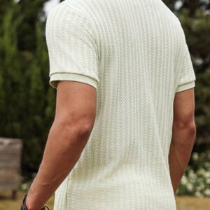 Manfinity Homme Polo décontracté/professionnel à manches courtes de couleur unie pour hommes