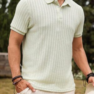 Manfinity Homme Polo décontracté/professionnel à manches courtes de couleur unie pour hommes