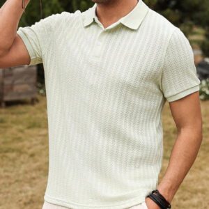 Manfinity Homme Polo décontracté/professionnel à manches courtes de couleur unie pour hommes