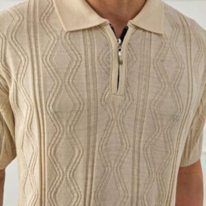 RueChic Chemise polo unie à la mode d'été pour hommes