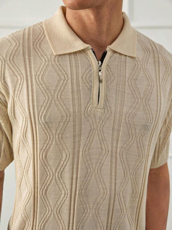 RueChic Chemise polo unie à la mode d'été pour hommes – Image 6