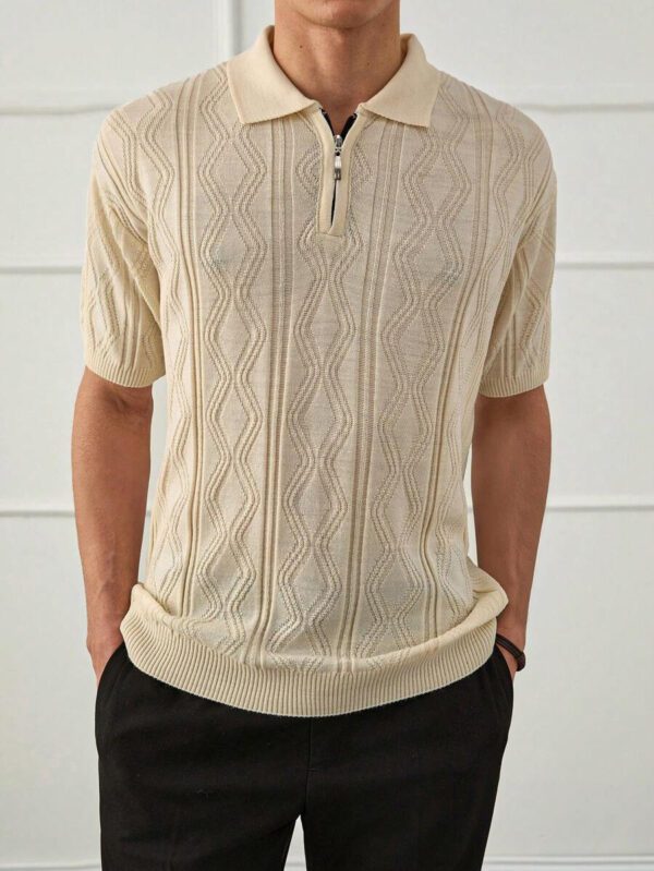 RueChic Chemise polo unie à la mode d'été pour hommes – Image 7