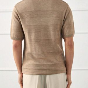 RueChic Chemise polo homme à détail tricoté spécial régulier