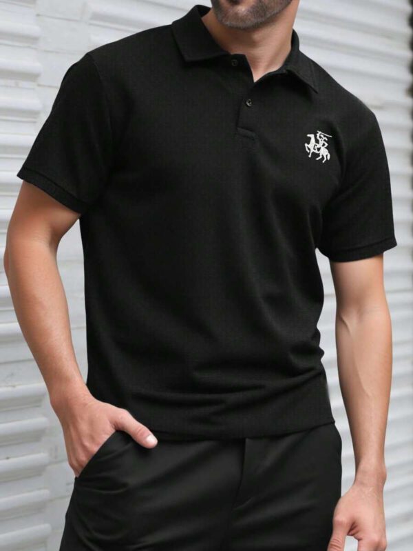 Manfinity Homme Chemise polo décontractée coupe slim pour homme avec petit imprimé – Image 2