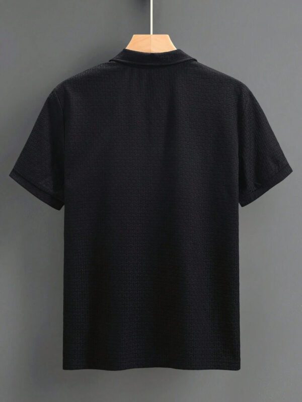 Manfinity Homme Chemise polo décontractée coupe slim pour homme avec petit imprimé – Image 3
