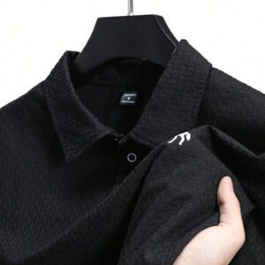 Manfinity Homme Chemise polo décontractée coupe slim pour homme avec petit imprimé