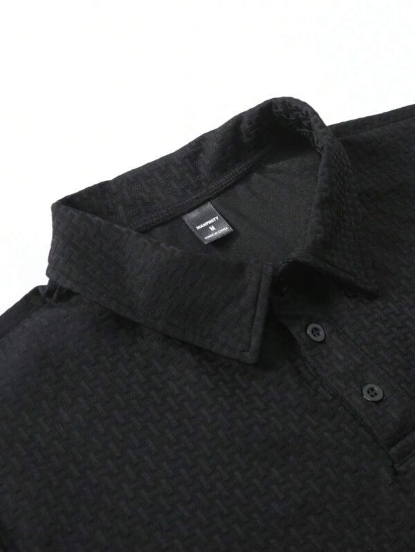 Manfinity Homme Chemise polo décontractée coupe slim pour homme avec petit imprimé – Image 5