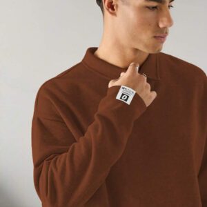 SWAVVY Polo à manches longues en tricot casual pour hommes, col demi-boutonné ample, mode porte quotidienne