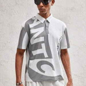 AKNOTIC Party Polo tricoté ajusté pour hommes avec col rabattu, style casual adapté pour l'été