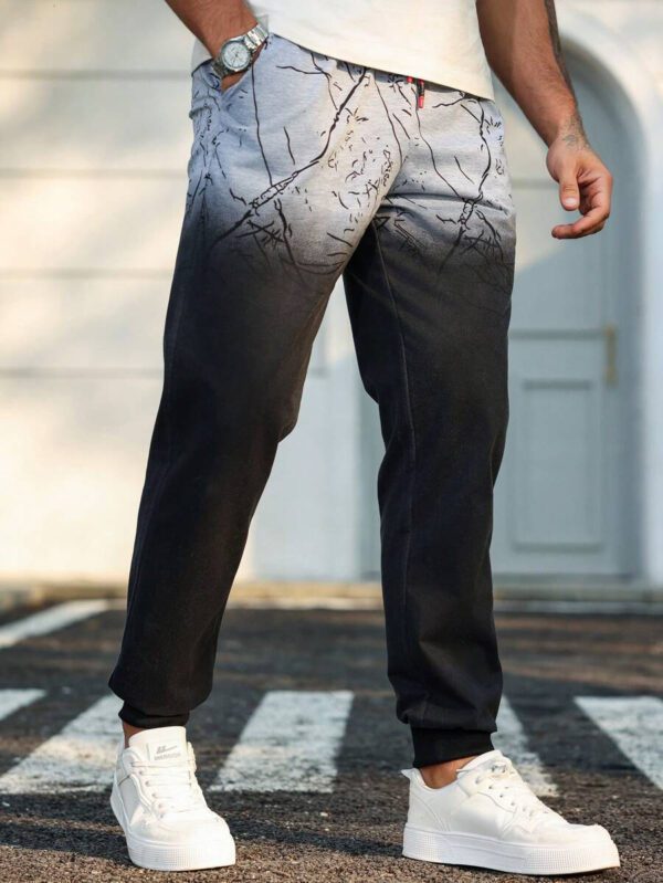 Manfinity Homme Pantalon de jogging casual homme avec poche inclinée dégradée pour un usage quotidien – Image 2
