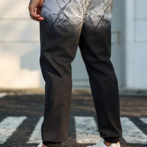 Manfinity Homme Pantalon de jogging casual homme avec poche inclinée dégradée pour un usage quotidien