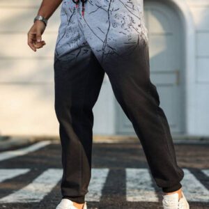 Manfinity Homme Pantalon de jogging casual homme avec poche inclinée dégradée pour un usage quotidien