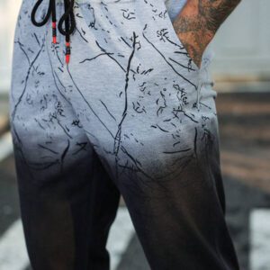 Manfinity Homme Pantalon de jogging casual homme avec poche inclinée dégradée pour un usage quotidien