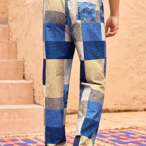 Manfinity VCAY Pantalon long casual tressé pour hommes avec imprimé multicolore