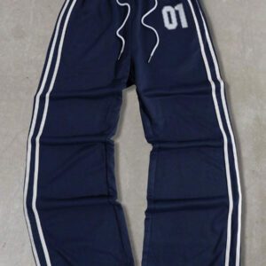 Manfinity Sporsity Pantalon de sport décontracté pour hommes à taille avec cordon et couleur contrastée