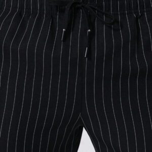 Manfinity Homme Pantalon casual droit pour homme à poches avec patch rayé. Pantalon de créateur pour homme