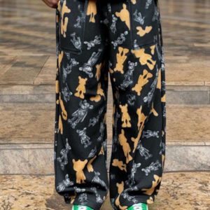 Manfinity EMRG Pantalon décontracté à taille élastique avec imprimé intégral, pour un port quotidien