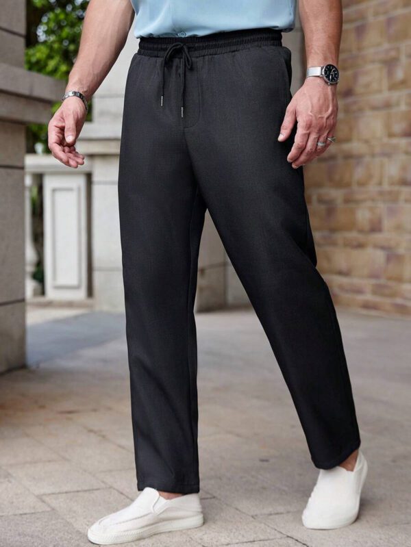 Manfinity RelaxMax Pantalon mode couleur unie pour hommes, adapté pour l'été – Image 2