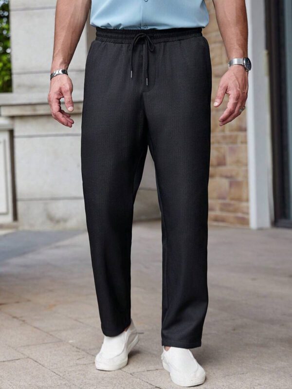 Manfinity RelaxMax Pantalon mode couleur unie pour hommes, adapté pour l'été – Image 4